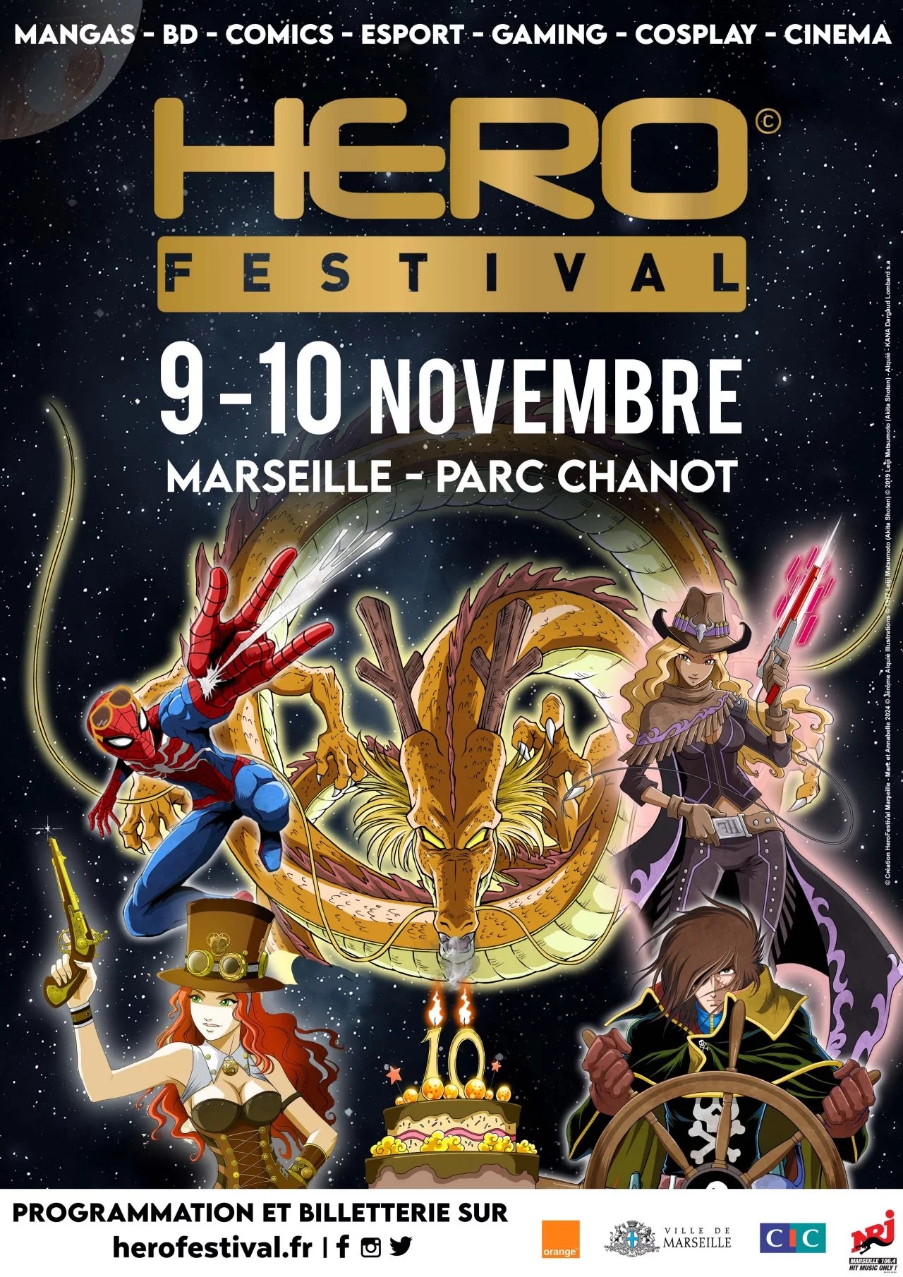 Poster officiel du HeroFestival de Marseille 2024